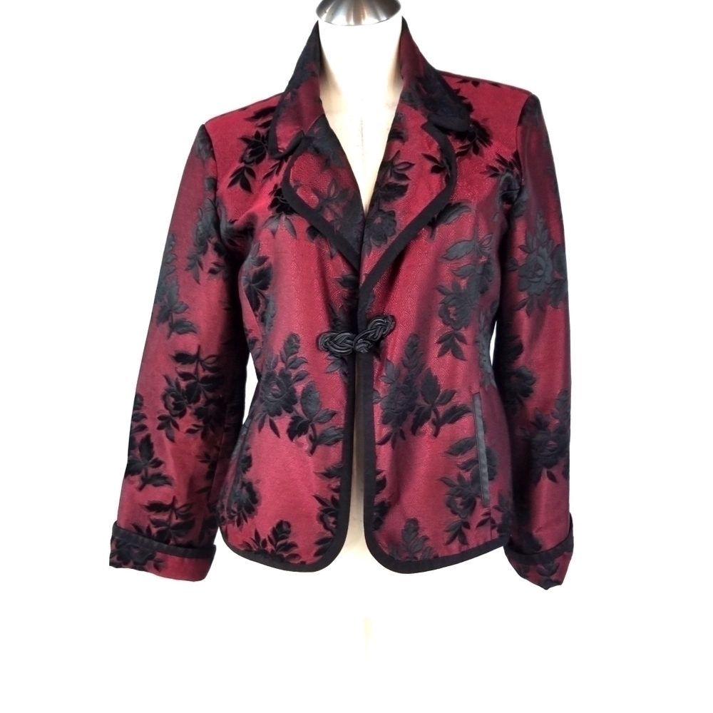 3/$25 Scott Taylor Size M Blazer Red Black